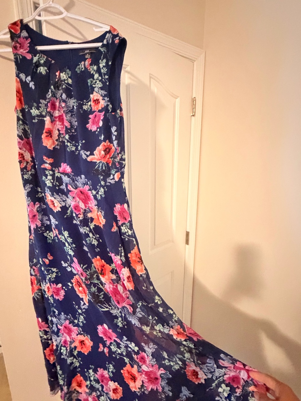 R&K Navy Floral Sleeveless Maxi Dress
